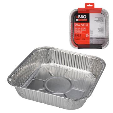 BBQ Grillschalen 20 x 20 x 4 cm set 5sts